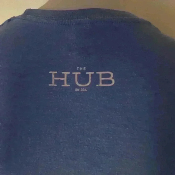 Hub Graphic tee, women’s XS, 30A, blue & white, The Hub 30A logo - Picture 3 of 10